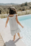 Leinenkleid 'blue stripes' - blue stripes