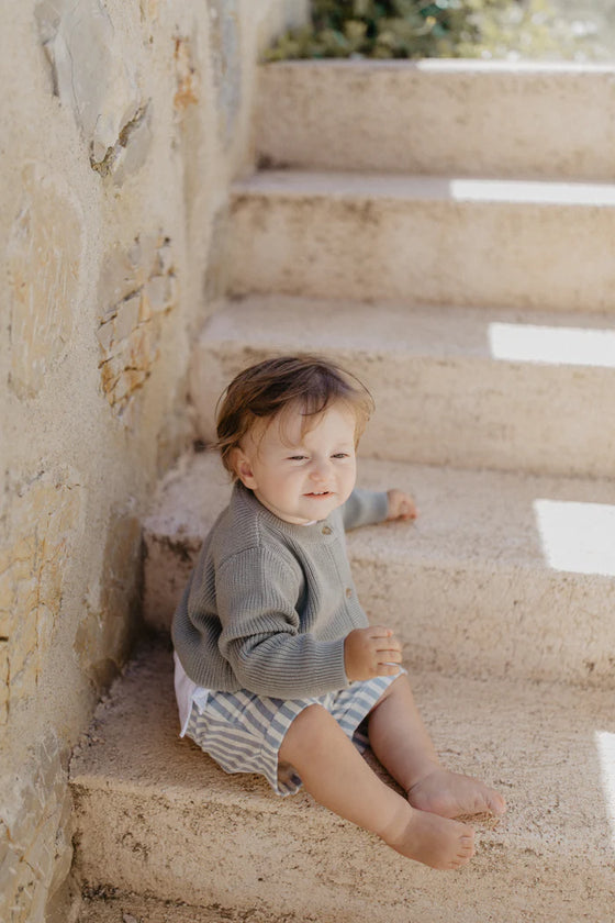 Leinenshorts 'blue stripes' - blue stripes / 86/92