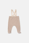 Babyhose mit Trägern MAGGIE - Soft feel knit beige