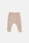 Babyhose mit Trägern MAGGIE - Soft feel knit beige