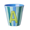 Medium Becher - Blau - A - Stripes