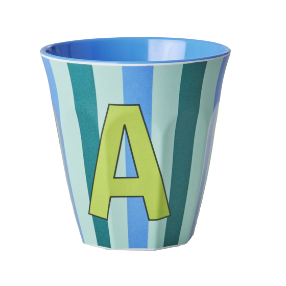 Medium Becher - Blau - A - Stripes