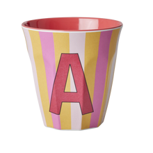  Medium Becher - Pink - A - Stripes