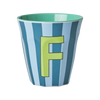 Medium Becher - Blau - F - Stripes