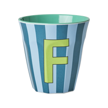  Medium Becher - Blau - F - Stripes