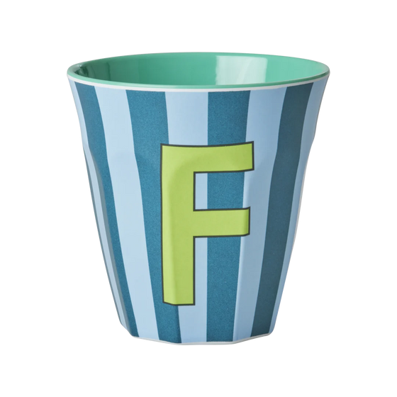 Medium Becher - Blau - F - Stripes