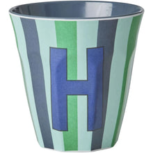  Medium Becher - Blau - H - Stripes