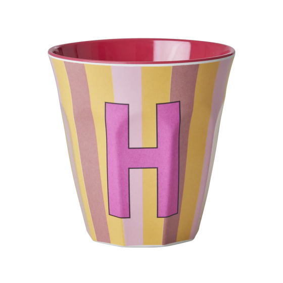 Medium Becher - Mehrfarbig - H - Stripes