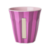 Mittelgroße Becher - Pink - I - Stripes