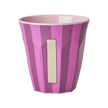  Mittelgroße Becher - Pink - I - Stripes