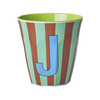 Medium Becher - Mint - J - Stripes