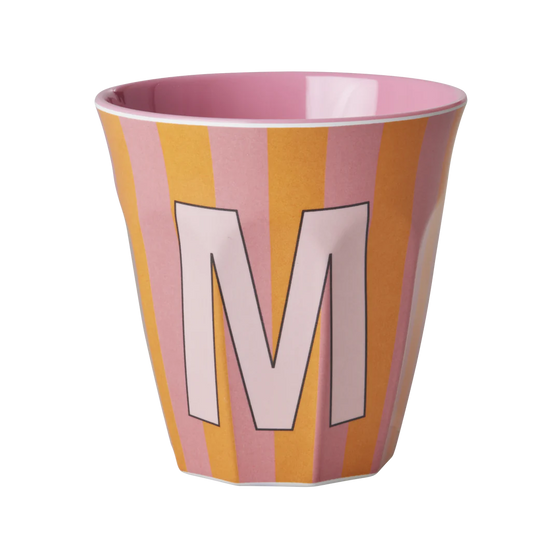 Medium Becher - Orange - M- Stripes