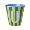 Medium Becher - Grün - U - Stripes