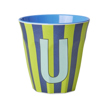  Medium Becher - Grün - U - Stripes