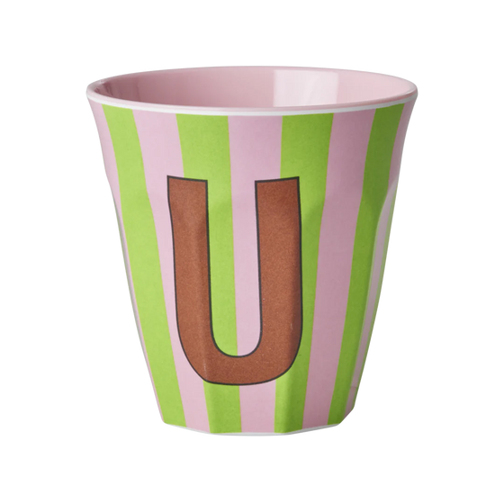 Medium Becher - Pink - U - Stripes