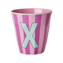  Medium Becher - Pink - X - Stripes