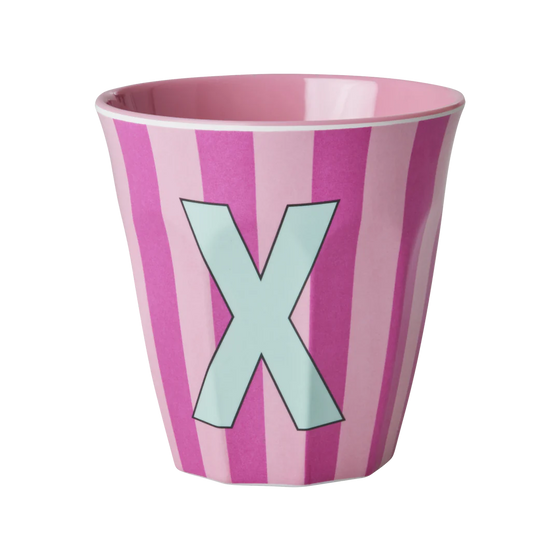 Medium Becher - Pink - X - Stripes