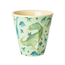  Medium Becher - Salbeigrün - Dino Print