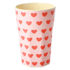 Großer Becher - Hellrosa - Sweet Hearts Print