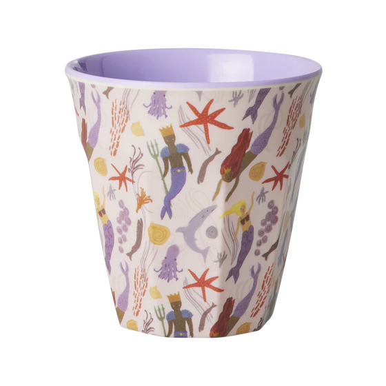 Medium Becher - Lavendel - Mermaid Print