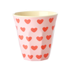 Medium Becher - Hellrosa - Sweet Hearts Print