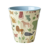 Medium Becher - Blau - Sweet Jungle Print