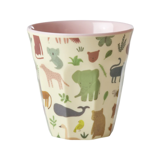 Medium Becher - Hellrosa - Sweet Jungle Print