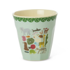 Medium Becher - Wildlife Print - Mint