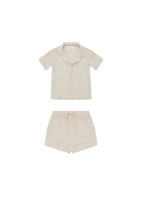 Pyjama Set kurz 'cappuccino' - cappuccino