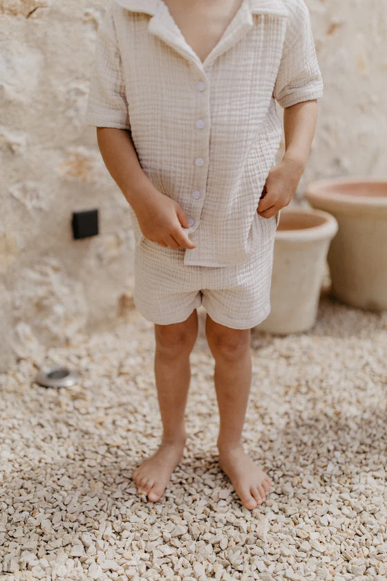 Pyjama Set kurz 'cappuccino' - cappuccino