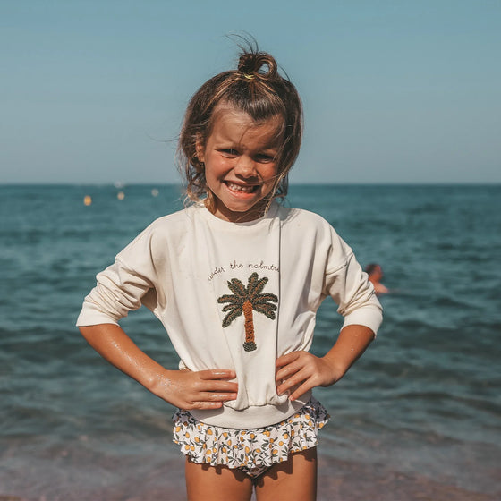 Crown Tree Oversized Sweater - Shortbread