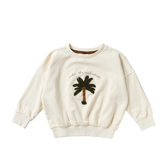 Crown Tree Oversized Sweater - Shortbread