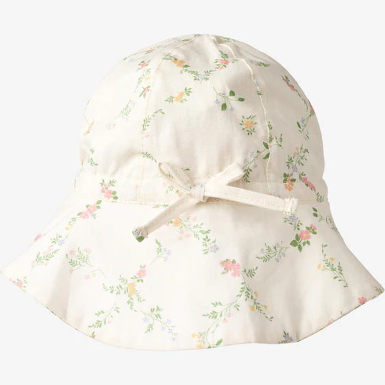 Sonnenhut Chloe - ivory checked flowers