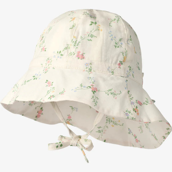 Sonnenhut Chloe - ivory checked flowers