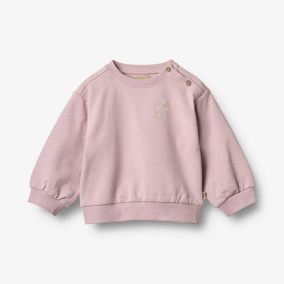 Sweatshirt L/S Embroidery Eliza Baby - lavender mist