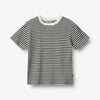 T-shirt S/S Fabian - navy rib stripe