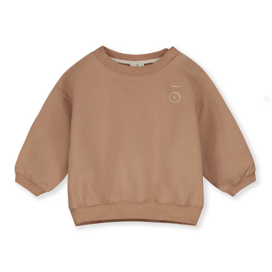 Baby Drop-Shoulder-Pulli  - Biscuit