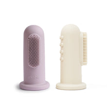  Finger Zahnbürste Silikon - soft lilac/ivory