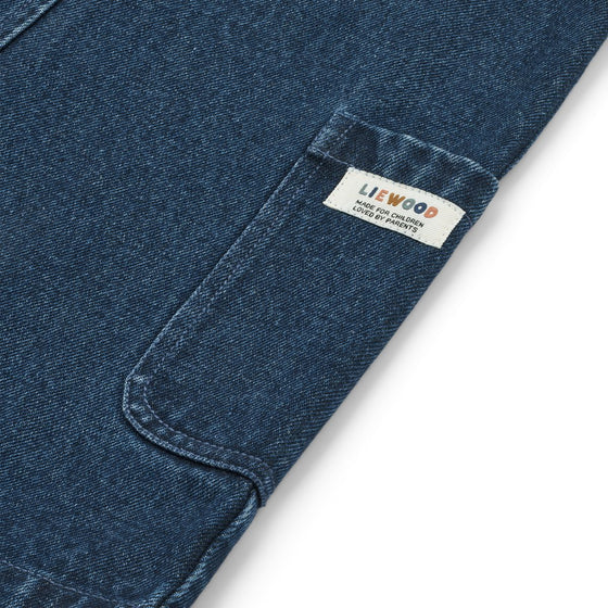 ANGELICA DENIM-KLEID - MEDIUM BLUE DENIM