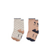 AZENORE SOCKEN 2ER-PACK - BOW TUSCANY ROSE / DOUBLE DOTS MIX