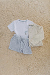 Frottee Shorts - clear blue