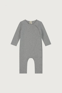  Baby Anzug mit Druckknöpfen GOTS - Grey Melange