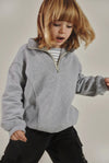 Jumper mit Reisverschluss - Grey Melange