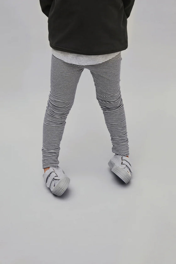 Leggings - Nearly Black/Cream