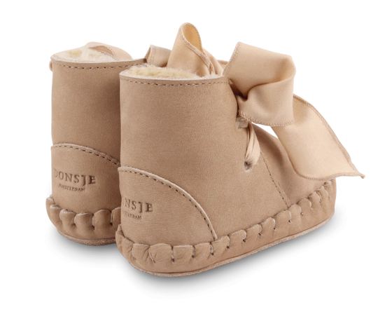 Pina Organza Booties | Truffle Nubuck + Cedar Cotton